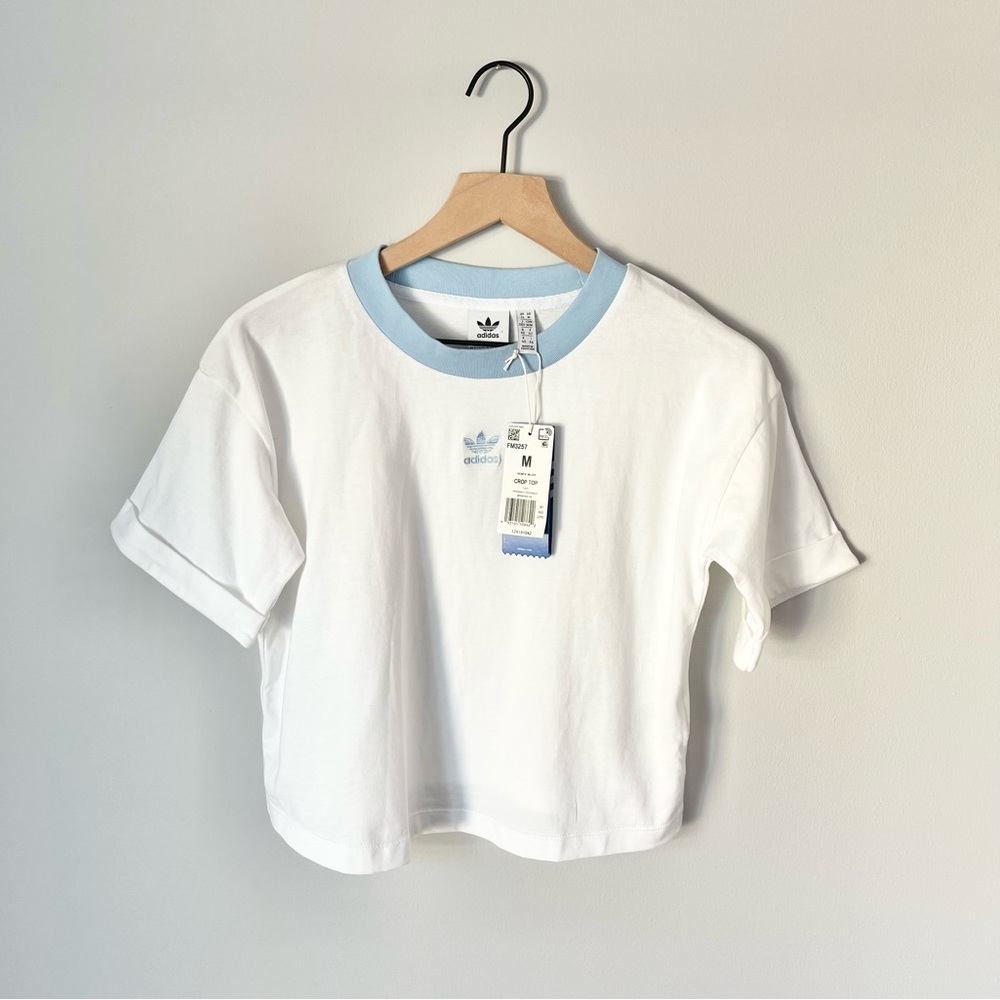 New Adidas Clear Sky Crop Top Tee